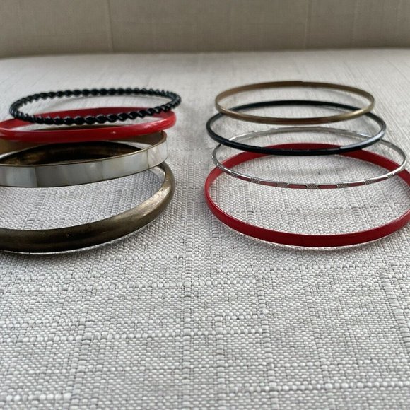 Women Bangles Multi Color Bracelet Fashion Wristband Jewelry Set Of 9 Bangles - Picture 12 of 12